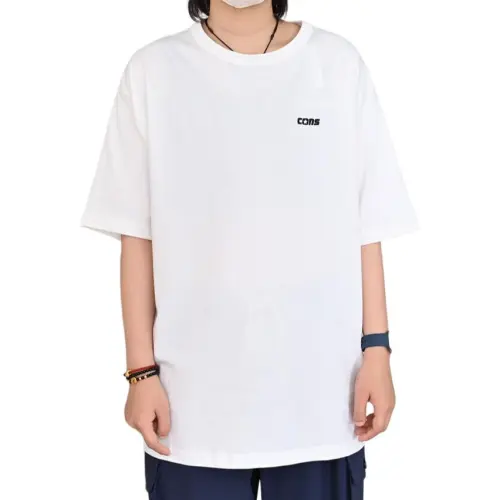 Converse T Shirts Men's White Crew Neck Moderate