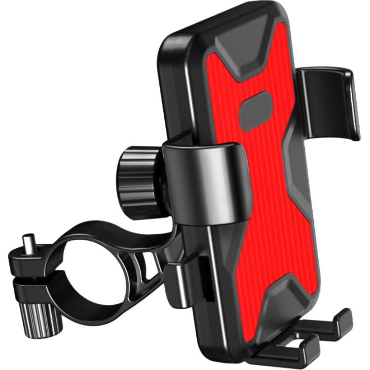 AXK A280 motorcycle, mountain bike, road bike, electric vehicle mobile phone navigation holder, outdoor riding silicone non-slip, stable four-claw grip, one-button locking, universal holder for takeaway driving, model compatible, adjustable at will