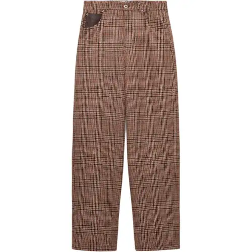 LOEWE Houndstooth Wool Trousers