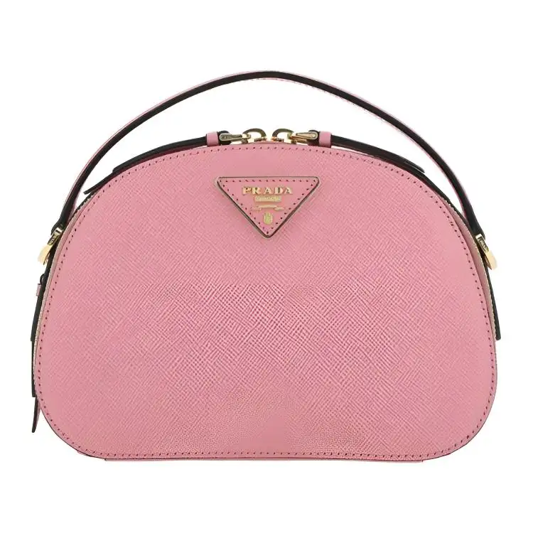 PRADA Leather Handbag Unisex Pink