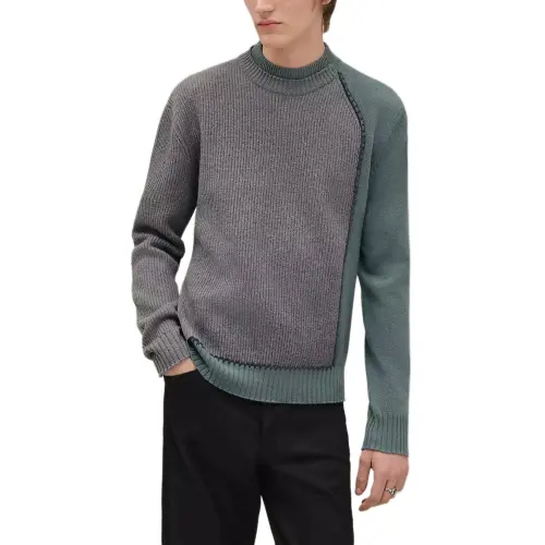 HERMES Sweaters Men's Gray Crew Neck Moderate