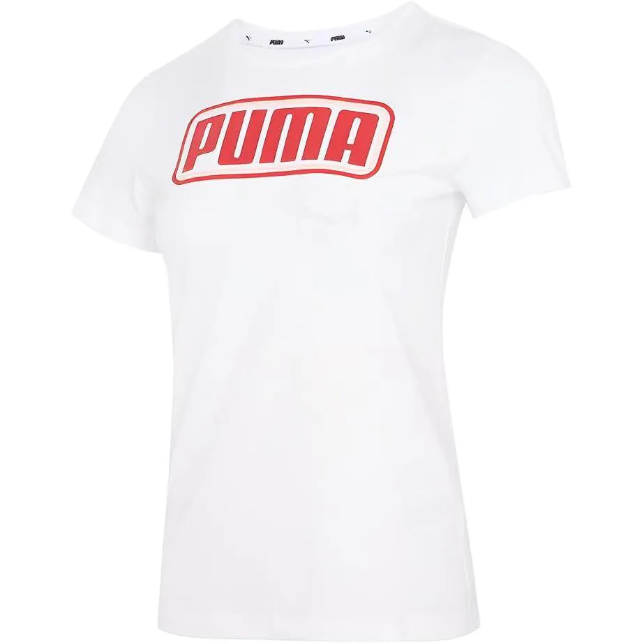 PUMA T-Shirts Women's White Crew Neck Moderate Other