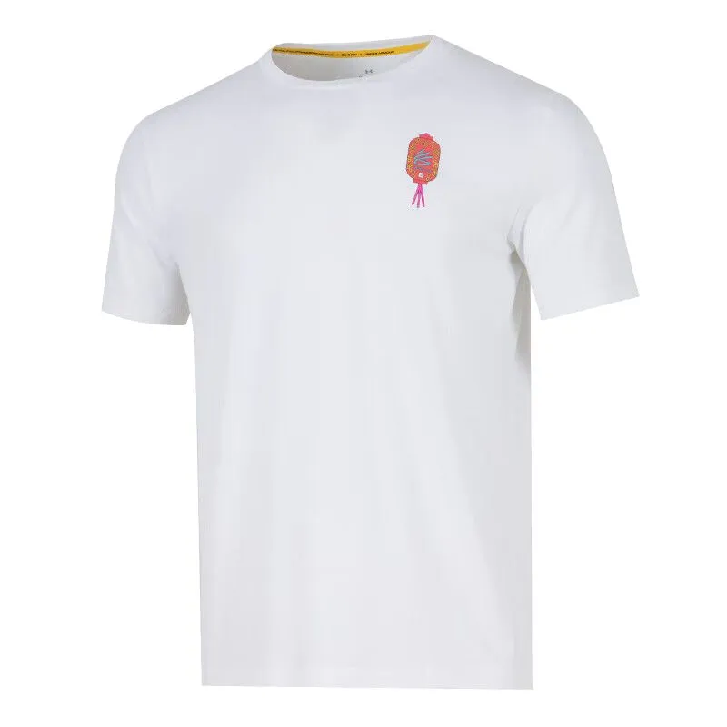 Under Armour T-Shirts Men's White Crew Neck Moderate