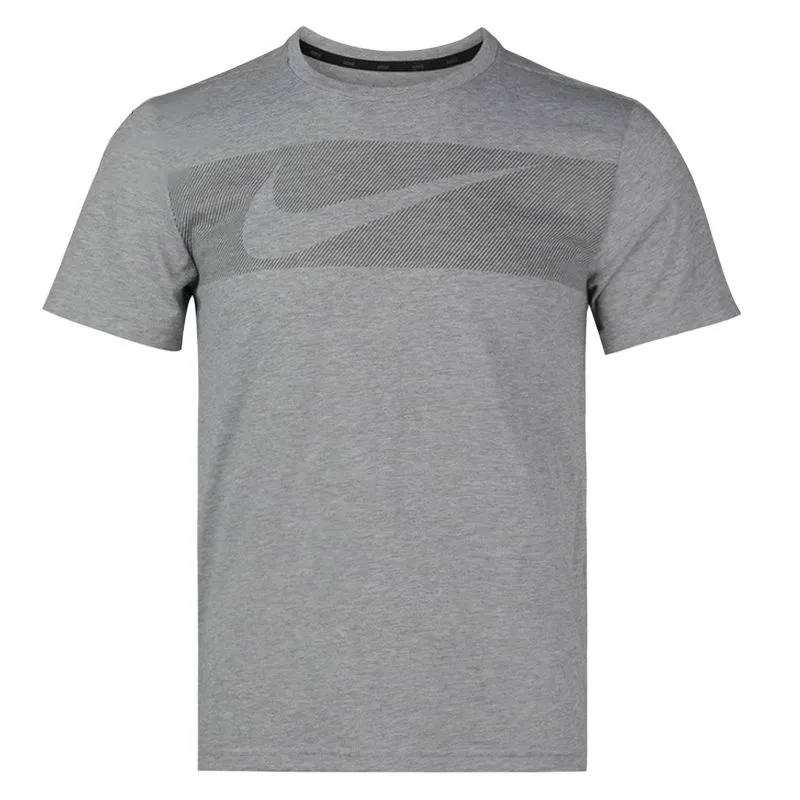 Nike T-Shirts Men's Gray Crew Neck Moderate