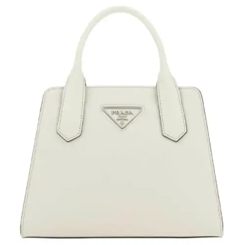 PRADA Leather Handbag Unisex White