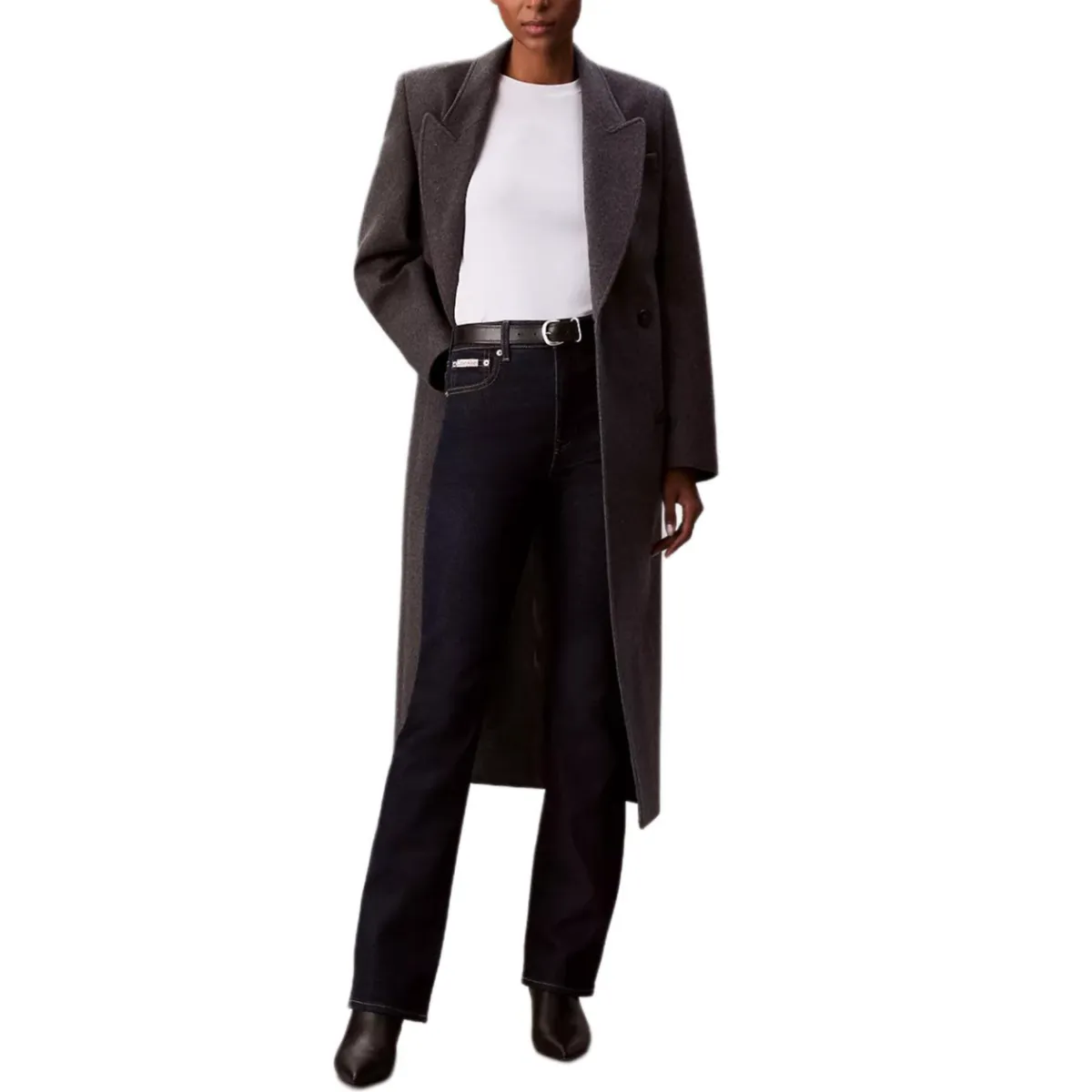 Calvin Klein Jeans Women's Dark Blue Moderate Straight Fit Pants