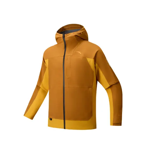 ANTA Variety Training Collection Windbreaker Jackets Men's Honey Soaked Orange/Rain Soaked Melon Yellow Hooded Moderate