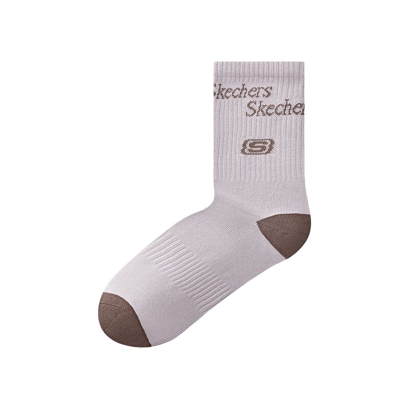 Skechers Sports League Collection Crew Socks Unisex 2 Pack Brick Earth Tone Rose/Light Violet