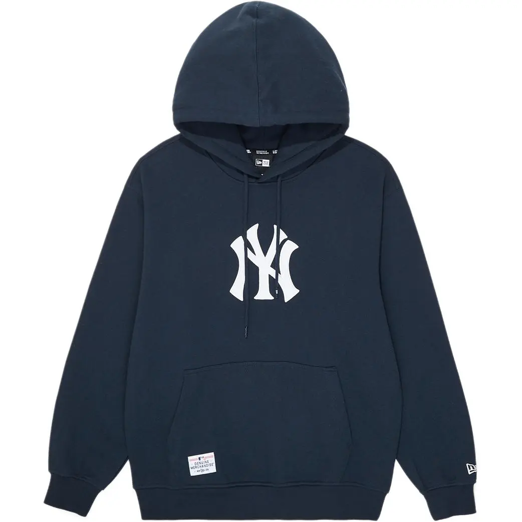 New Era Sweatshirts Unisex Navy Blue Hooded (Non-detachable) Moderate Straight Fit