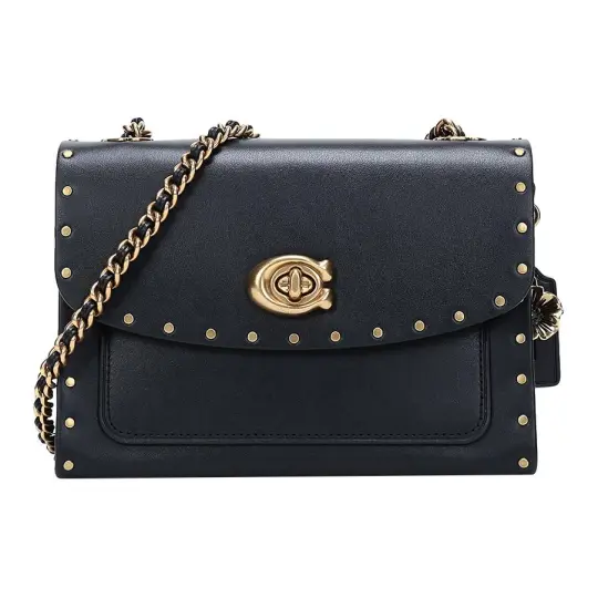 COACH PARKER Cow Leather Chain Bag, Crossbody Bag, Shoulder Bag Small Women's Black