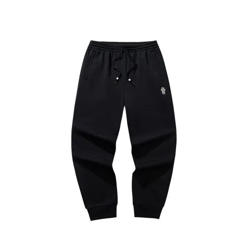 ANTA Knitted Sweatpants Unisex Black Thickened Other