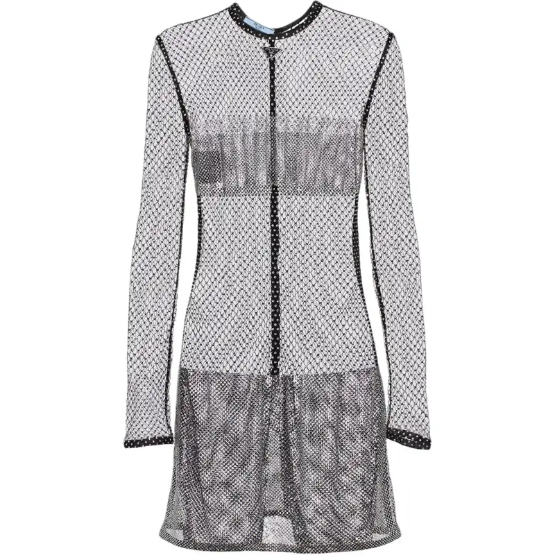 PRADA Long Sleeved Dress Women's Black