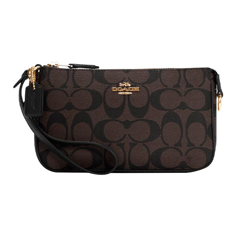 Женская сумка COACH Nolita 19 (коричнево-черная)