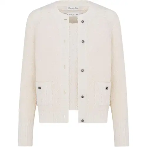 DIOR Sweaters Women's White Crew Neck Moderate