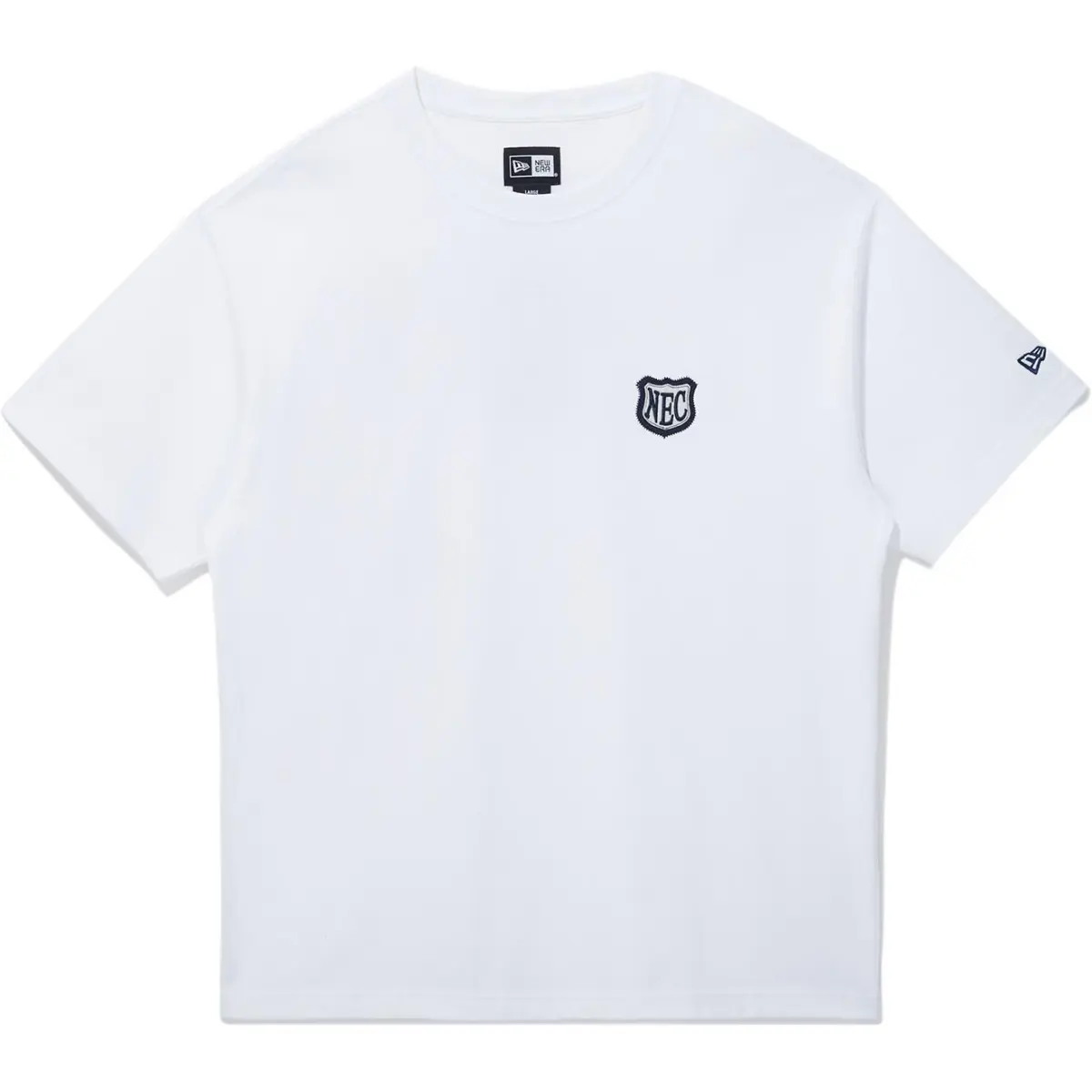 New Era T-Shirts Unisex White Crew Neck Moderate Straight Fit