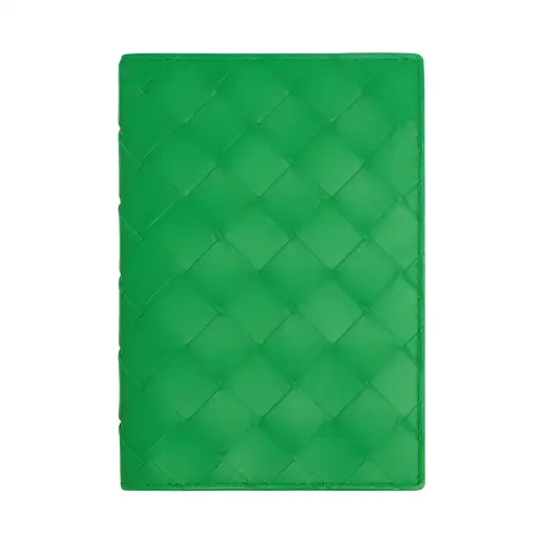 Bottega Veneta Cow Leather Passport Holder Men's Parrot Green