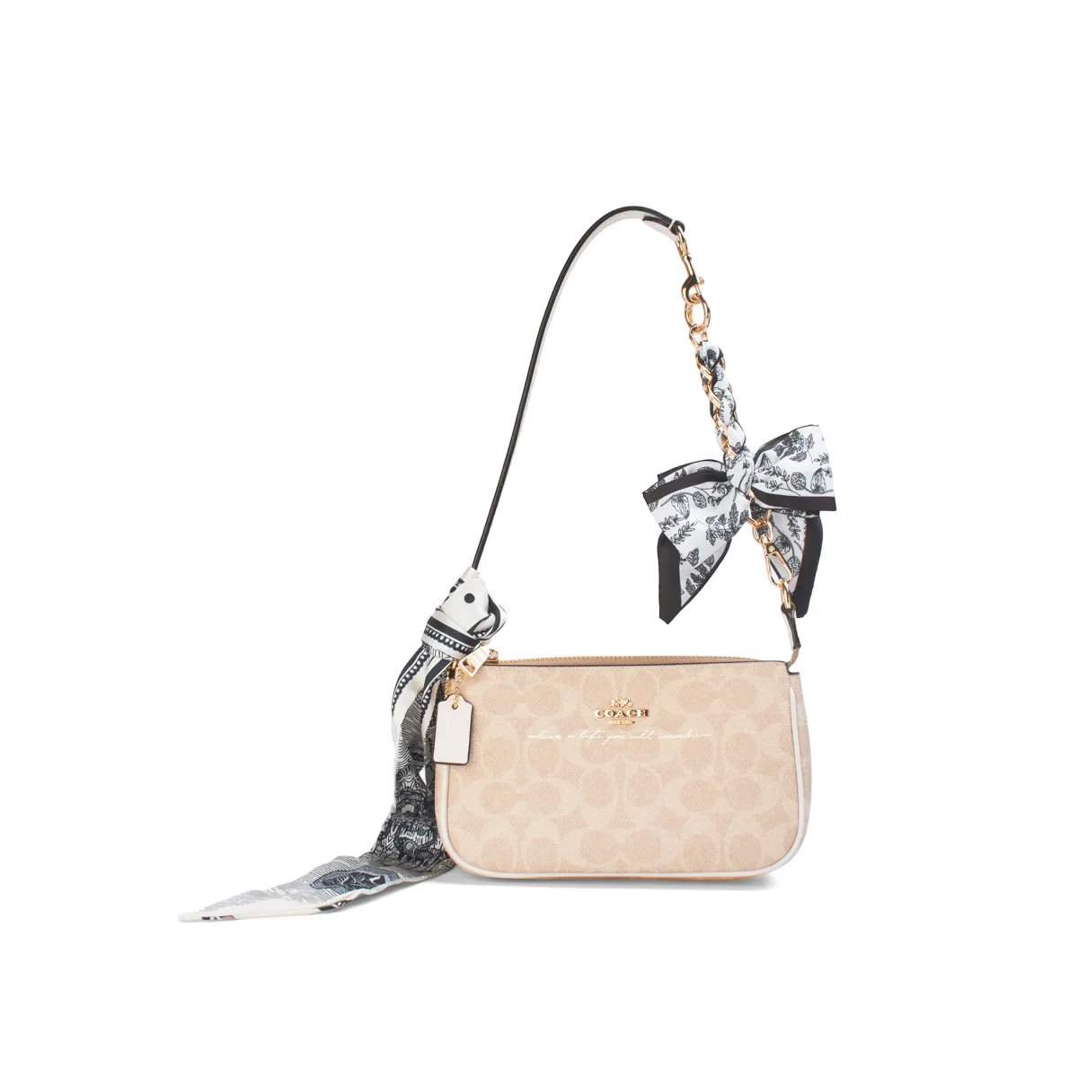 COACH Nolita Coated Canvas Shoulder Bag Small Women's Moon Strings And Silky Affection