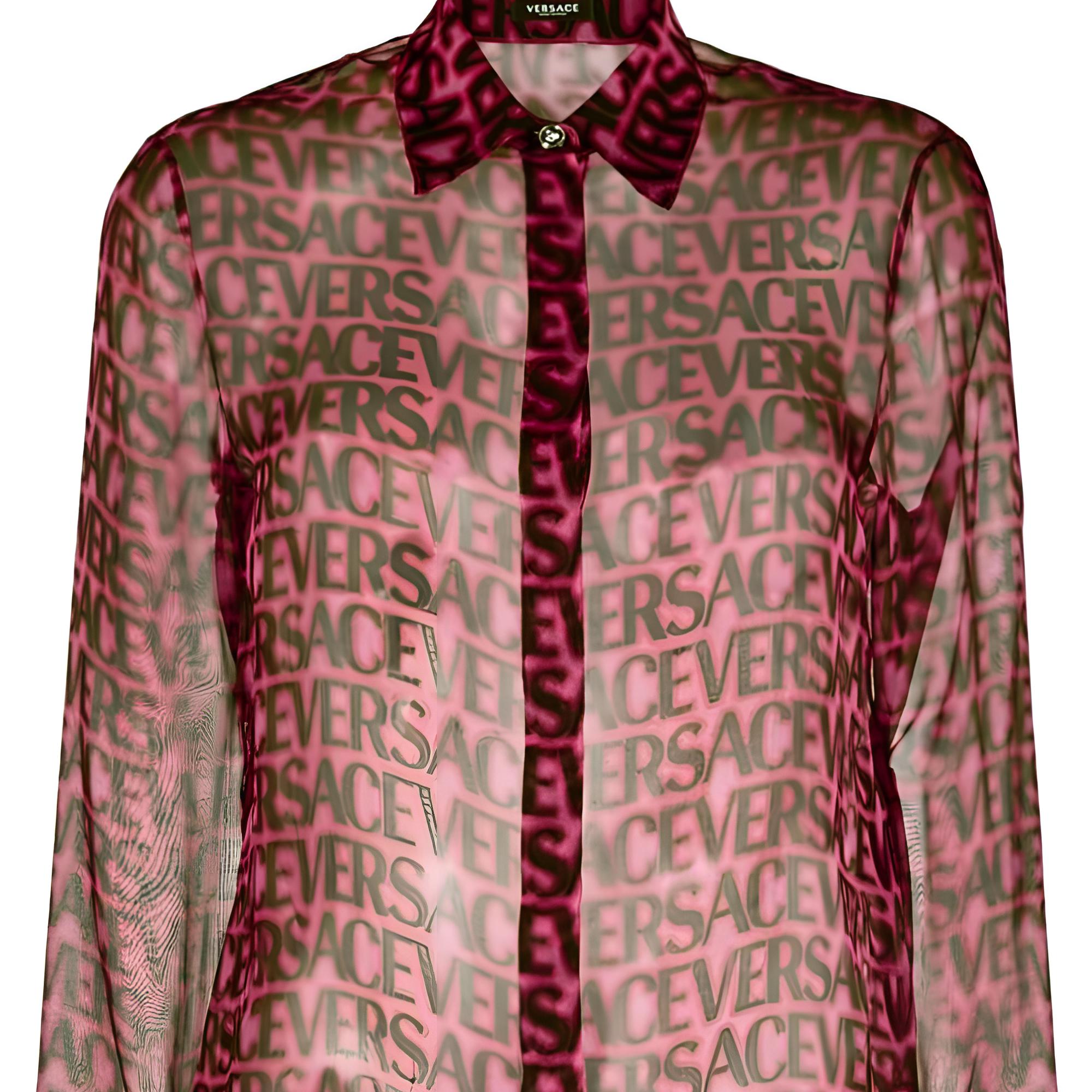 Женские рубашка Versace SS23 Logo (черный) — фото 2