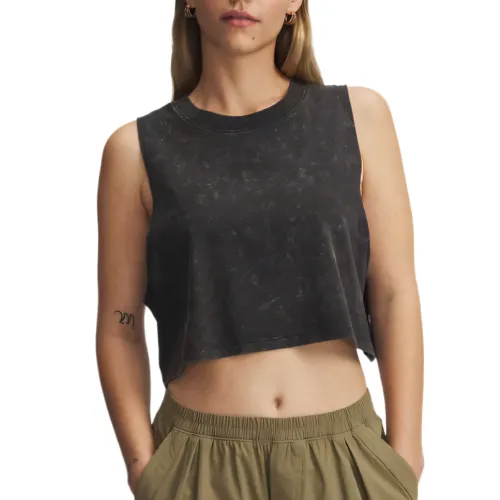 Under Armour Tank Tops Women's Black Gray Color Crew Neck Moderate Other