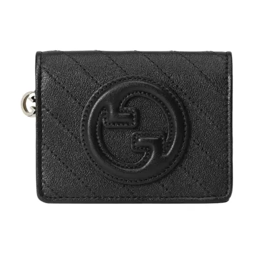 GUCCI Blondie Leather Card Holder Women's Black