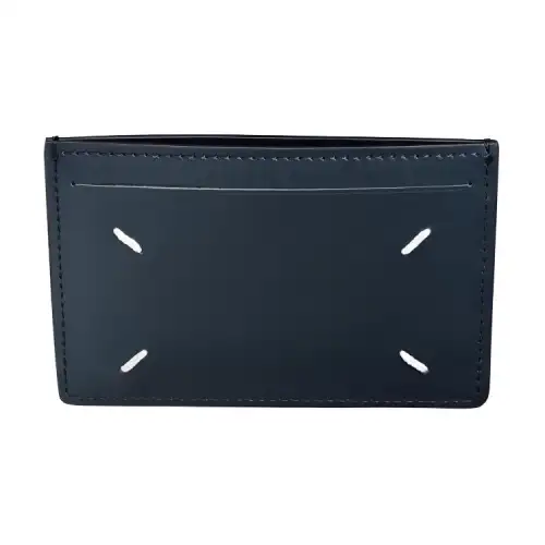 Maison Margiela Cow Leather Card Holder Regular Women's Blue