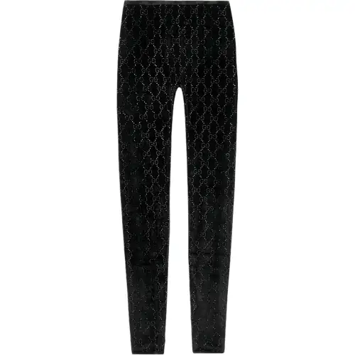 Gucci Gg crystal embroidered leggings