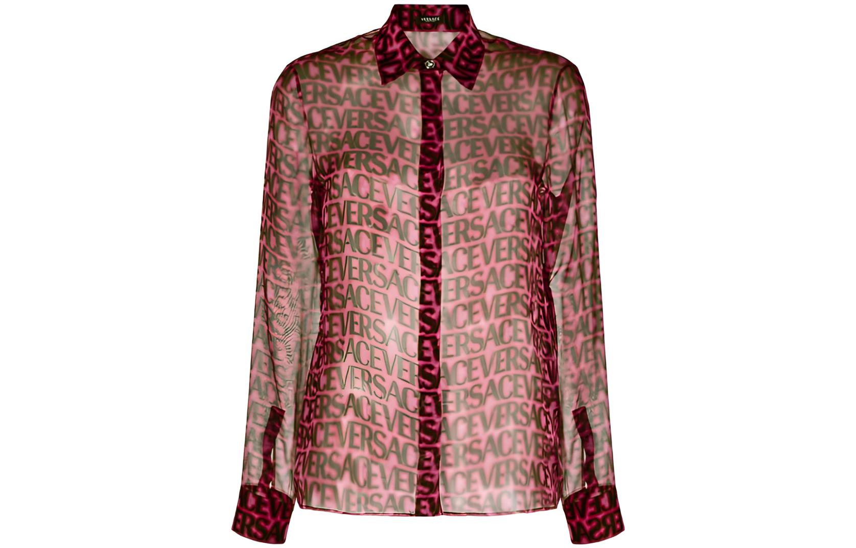 Женские рубашка Versace VERSACE SS23 Logo (черный)
