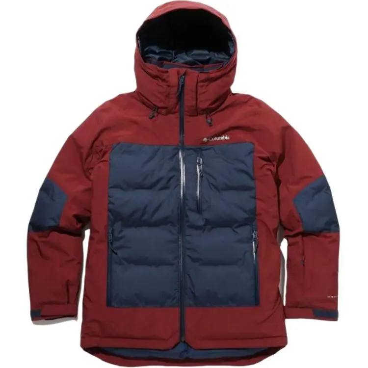 Columbia Down Jackets Men's Marine Blue Hooded Moderate