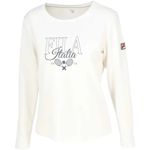 FILA Tennis Tops Women's White Crew Neck Moderate