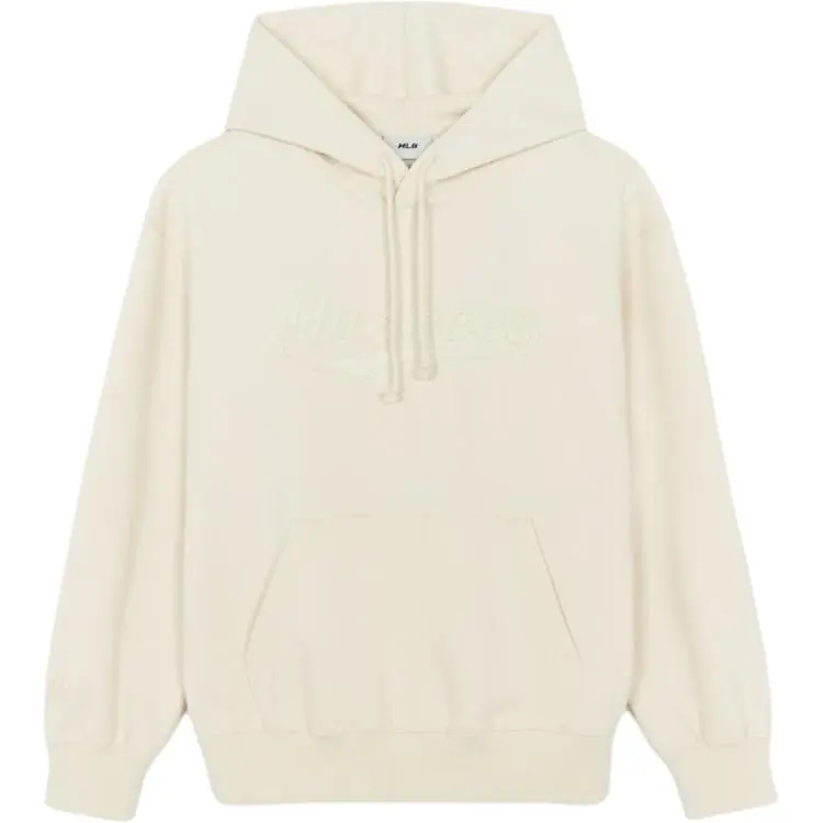 MLB New York Yankees Sweatshirts Unisex Ivory Hooded (Non-detachable) Moderate