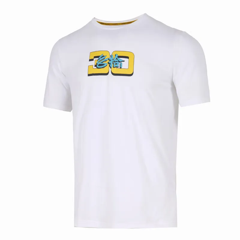 Under Armour T-Shirts Men's White Crew Neck Moderate