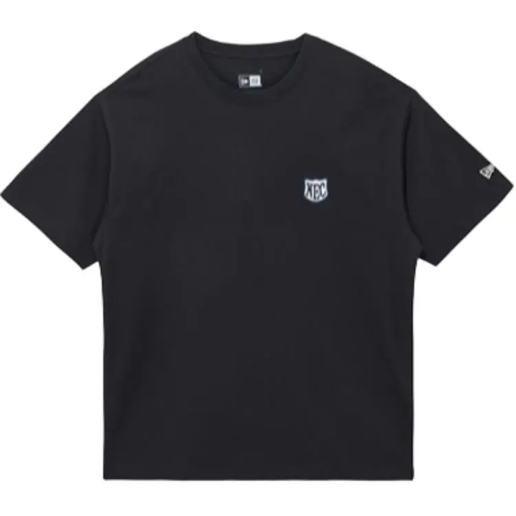 New Era T-Shirts Unisex Black Crew Neck Moderate