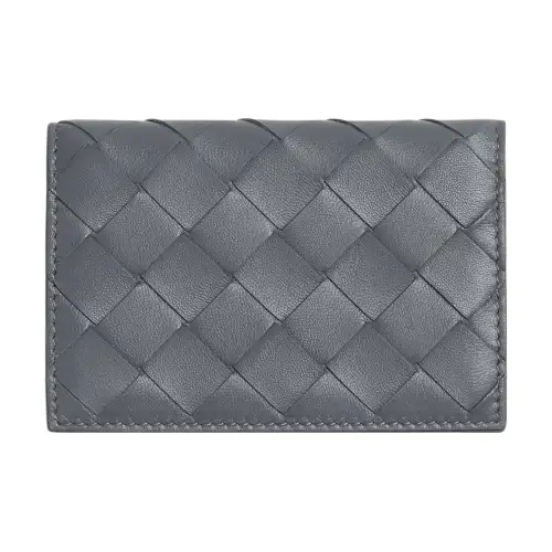 Bottega Veneta Sheepskin Card Holder Women's Gray