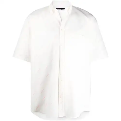 Balenciaga Shirts Men's White Lapel Moderate Other