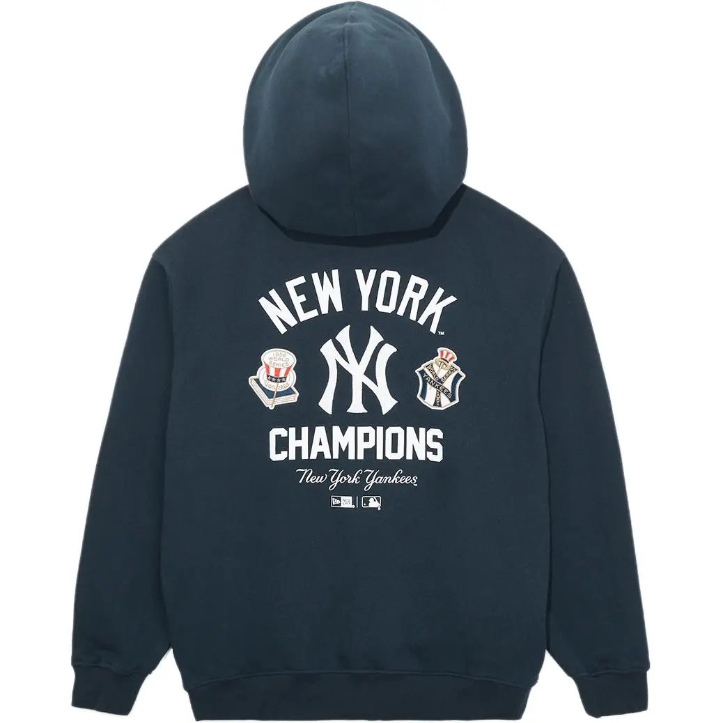 New Era X MLB Sweatshirts Unisex Navy Blue Hooded (Non-detachable) Moderate Regular