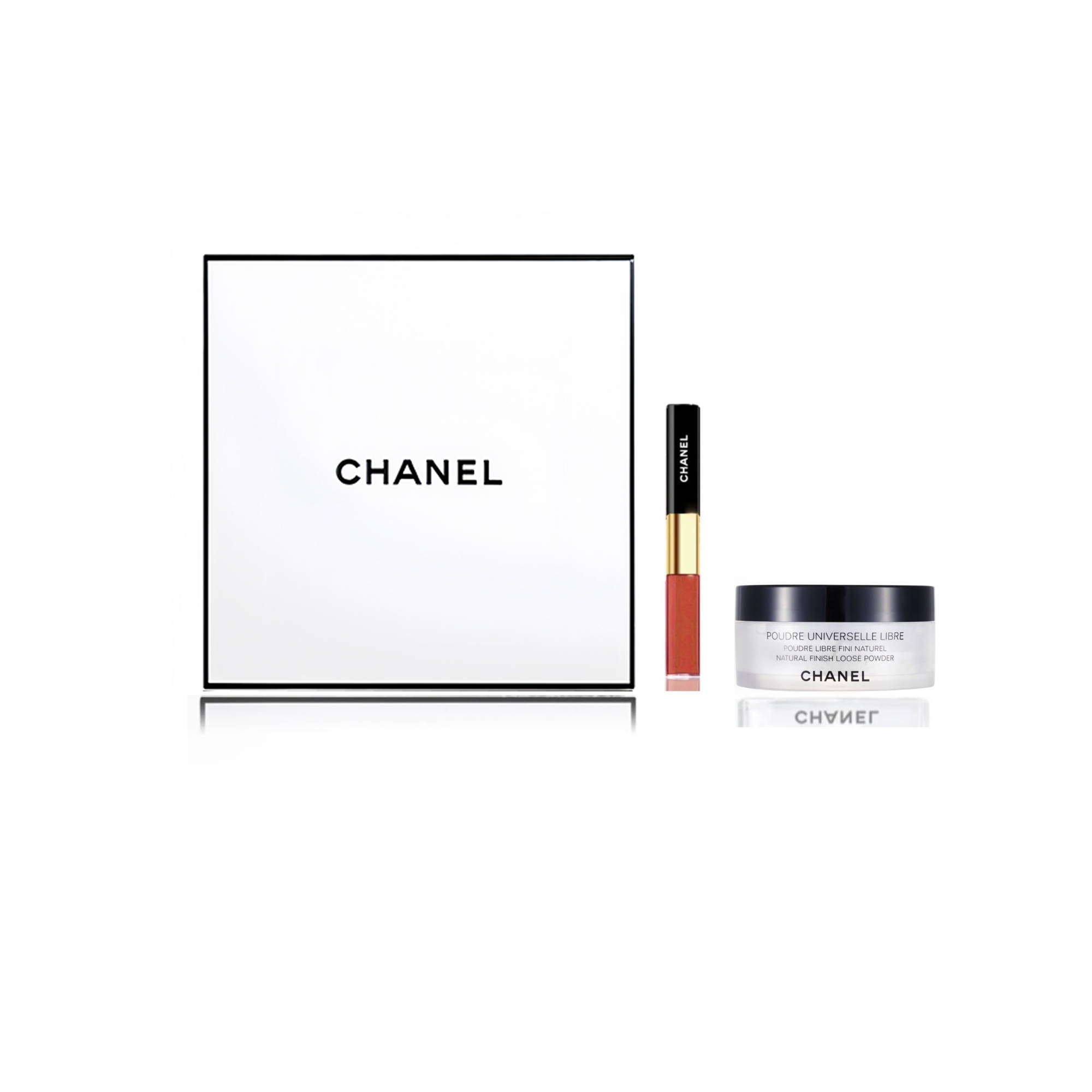 Косметический набор Chanel Помада и пудра (разноцветный)