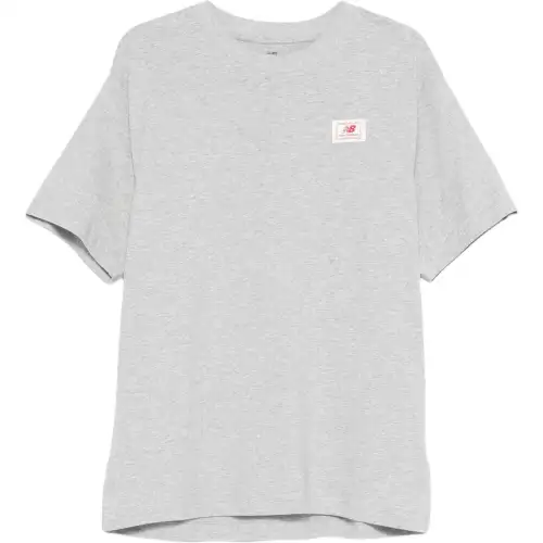 New Balance T Shirts Men's Gray Crew Neck Moderate