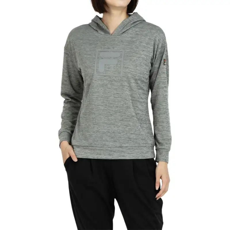 FILA Tennis Tops Women's Gray Hooded Moderate