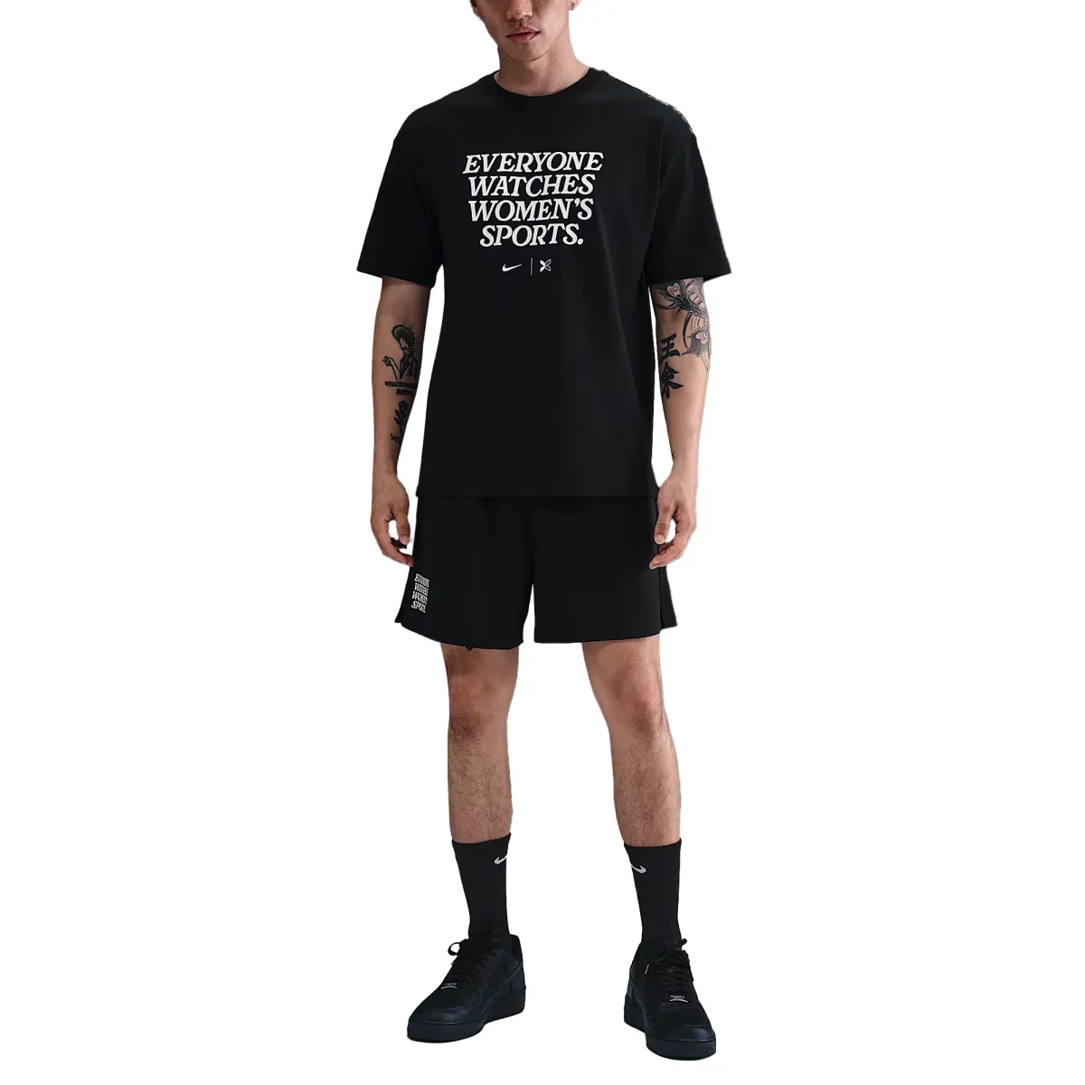 Nike T-Shirts Men's 010 Black Crew Neck