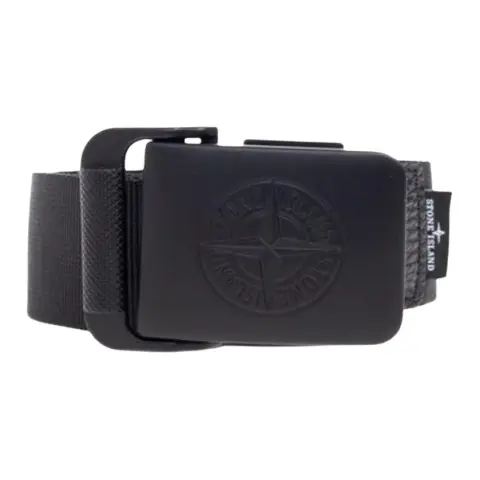 STONE ISLAND Cow Leather, Nylon Belts Men's Black 