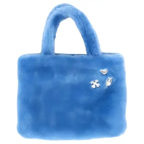 Chrome Hearts Wool Handbag Women's Blue