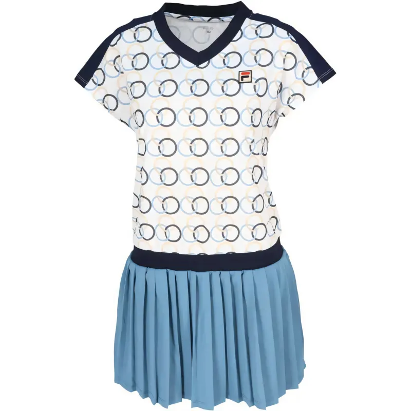 FILA Tennis Outfits Women's Ecru Crew Neck Moderate