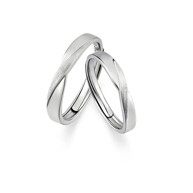 KADER 925 Sterling Silver Rings Unisex Silver White