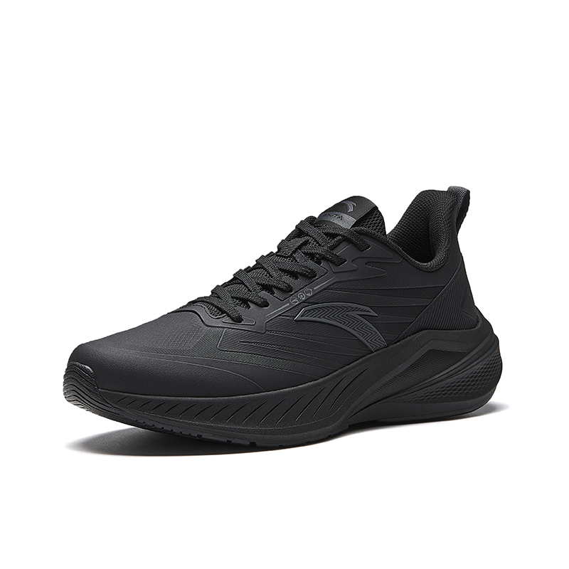 Anta Lingfeng Support Rebound Low top Casual Running Shoes Men’s Basic Black Castle Gray