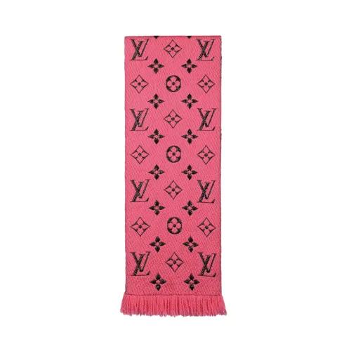 LOUIS VUITTON Knit Scarves Unisex Pop Red