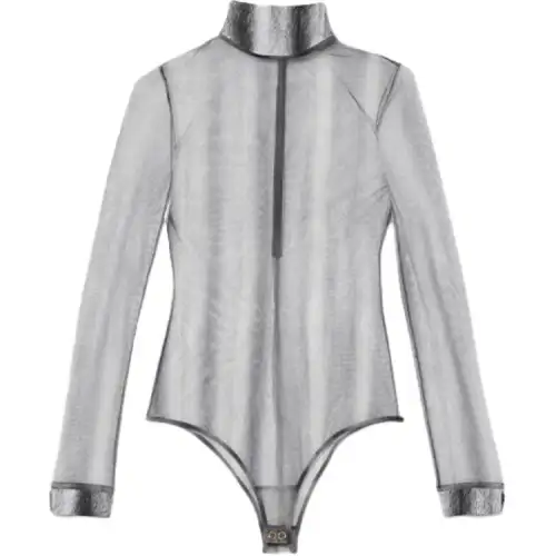 Burberry Bodysuits Women's Silver Turtleneck