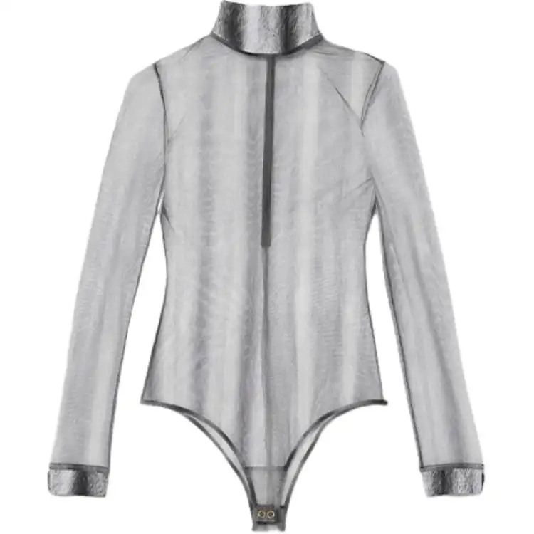 Burberry Bodysuits Women's Silver Turtleneck