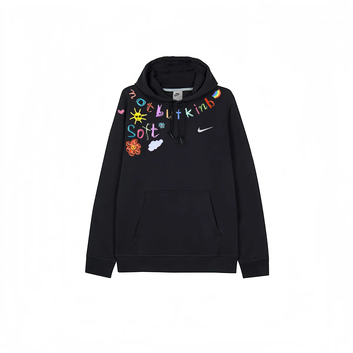 Nike Letter Fleece Lined Soft And Rugged Graffiti Print Casual Comfortable Sports Versatile Hooded Long Sleeved