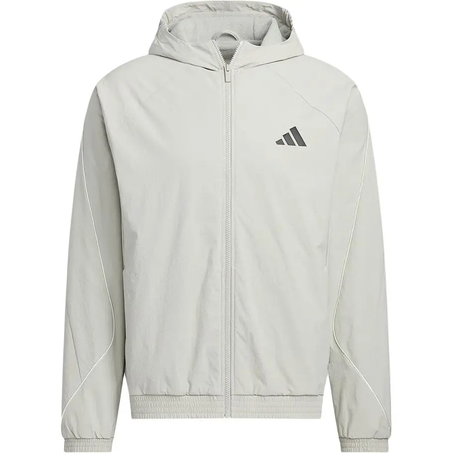Adidas Jackets Men's Khaki Hooded Moderate Other