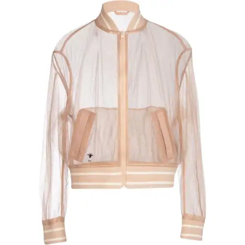 DIOR Jackets Women's Pink Baseball Collar Moderate Other
